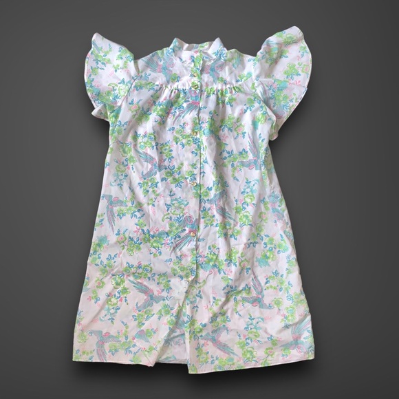v i n t a g e :: Phoenix Floral Cottagecore Cotton Robe Nightgown - Picture 10 of 13